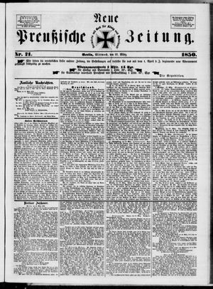 Neue preußische Zeitung vom 27.03.1850