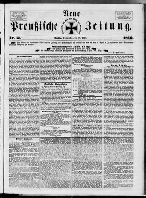 Neue preußische Zeitung vom 28.03.1850