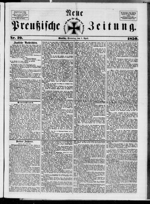 Neue preußische Zeitung vom 07.04.1850