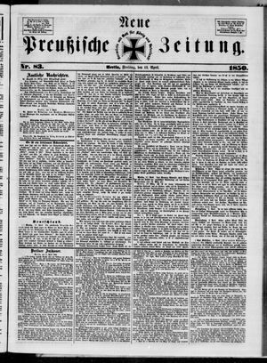 Neue preußische Zeitung vom 12.04.1850