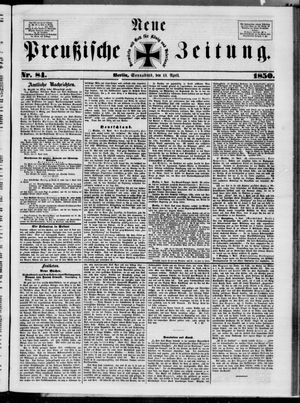 Neue preußische Zeitung vom 13.04.1850