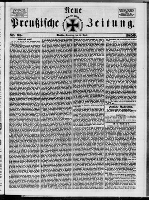 Neue preußische Zeitung vom 14.04.1850