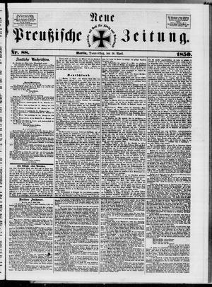 Neue preußische Zeitung vom 18.04.1850