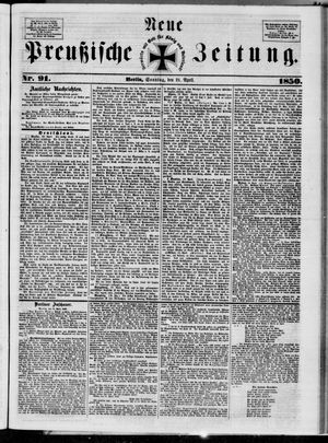 Neue preußische Zeitung vom 21.04.1850