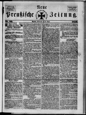 Neue preußische Zeitung vom 24.04.1850