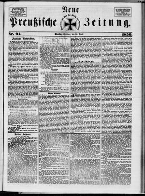 Neue preußische Zeitung vom 26.04.1850