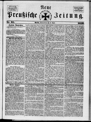 Neue preußische Zeitung vom 27.04.1850