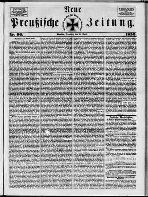 Neue preußische Zeitung vom 28.04.1850