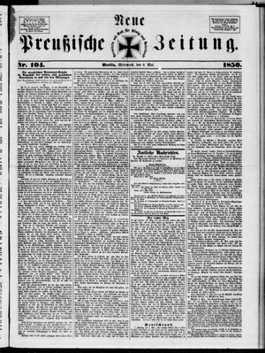 Neue preußische Zeitung vom 08.05.1850