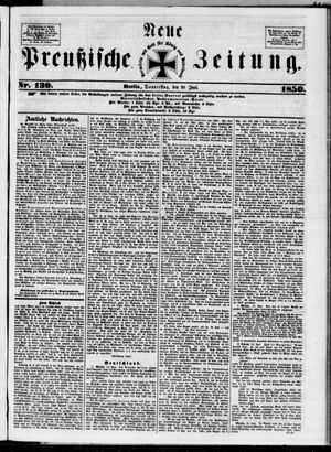 Neue preußische Zeitung vom 20.06.1850