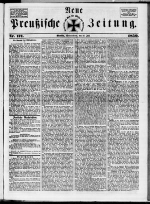 Neue preußische Zeitung vom 27.07.1850