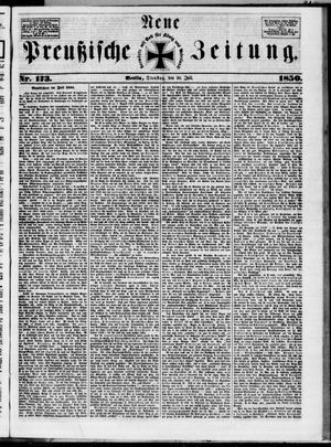 Neue preußische Zeitung vom 30.07.1850