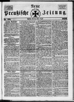 Neue preußische Zeitung vom 04.08.1850