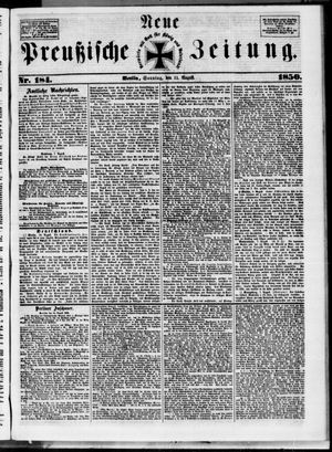 Neue preußische Zeitung vom 11.08.1850