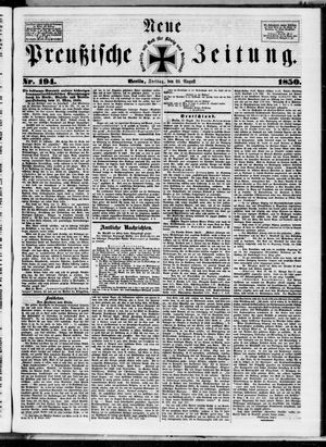 Neue preußische Zeitung vom 23.08.1850