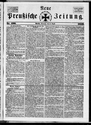 Neue preußische Zeitung vom 25.08.1850