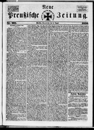 Neue preußische Zeitung vom 31.08.1850