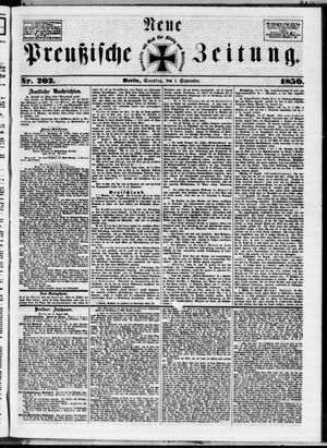 Neue preußische Zeitung vom 01.09.1850