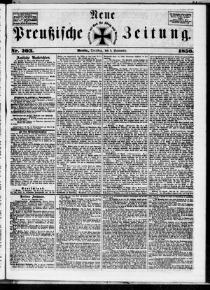 Neue preußische Zeitung vom 03.09.1850
