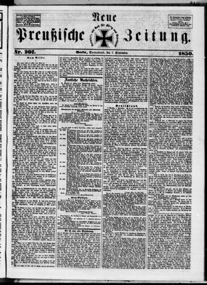Neue preußische Zeitung vom 07.09.1850