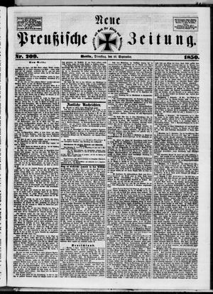 Neue preußische Zeitung vom 10.09.1850