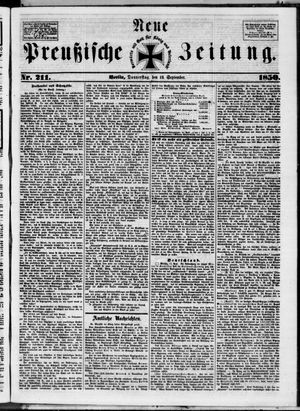 Neue preußische Zeitung vom 12.09.1850