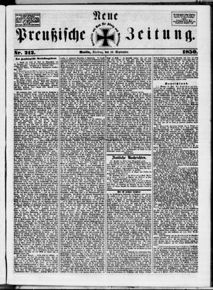 Neue preußische Zeitung vom 13.09.1850