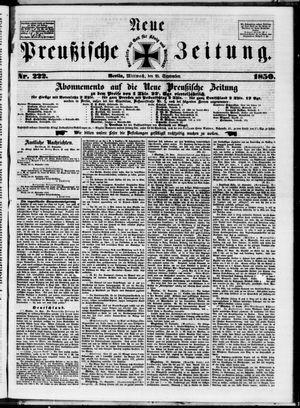 Neue preußische Zeitung vom 25.09.1850