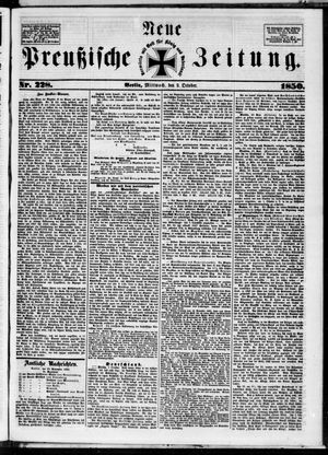 Neue preußische Zeitung vom 02.10.1850
