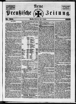 Neue preußische Zeitung on Oct 9, 1850