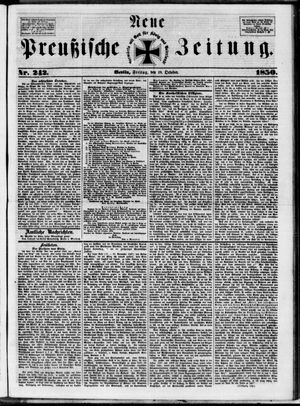 Neue preußische Zeitung vom 18.10.1850