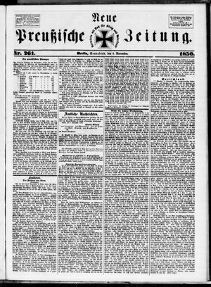 Neue preußische Zeitung vom 09.11.1850