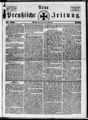 Neue preußische Zeitung vom 10.11.1850