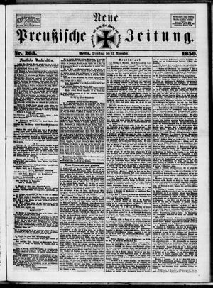 Neue preußische Zeitung vom 12.11.1850