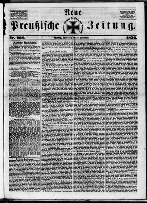 Neue preußische Zeitung vom 17.11.1850
