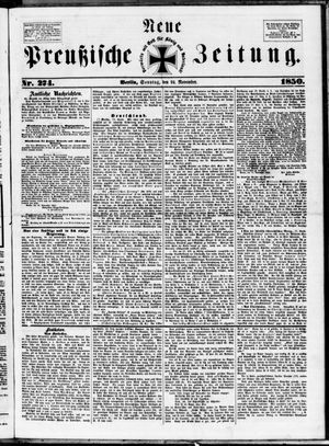 Neue preußische Zeitung vom 24.11.1850