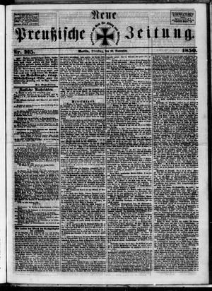 Neue preußische Zeitung vom 26.11.1850