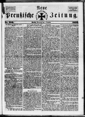 Neue preußische Zeitung vom 01.12.1850