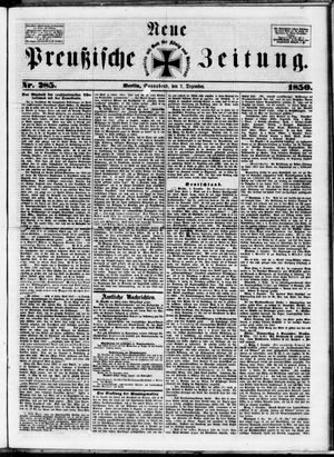Neue preußische Zeitung vom 07.12.1850