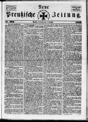 Neue preußische Zeitung vom 17.12.1850