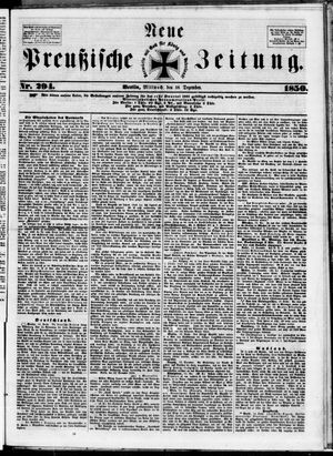 Neue preußische Zeitung vom 18.12.1850
