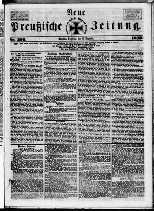 Neue preußische Zeitung vom 24.12.1850