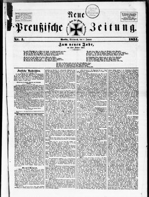 Neue preußische Zeitung vom 01.01.1851