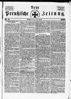 Neue preußische Zeitung vom 10.01.1851