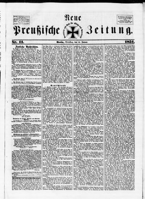 Neue preußische Zeitung vom 14.01.1851