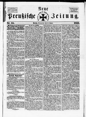 Neue preußische Zeitung vom 18.01.1851