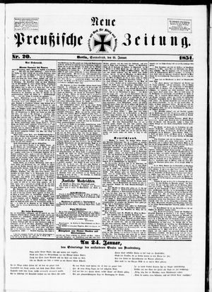 Neue preußische Zeitung vom 25.01.1851