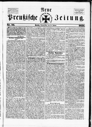 Neue preußische Zeitung vom 30.01.1851