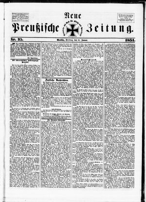 Neue preußische Zeitung vom 31.01.1851