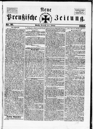 Neue preußische Zeitung vom 02.02.1851